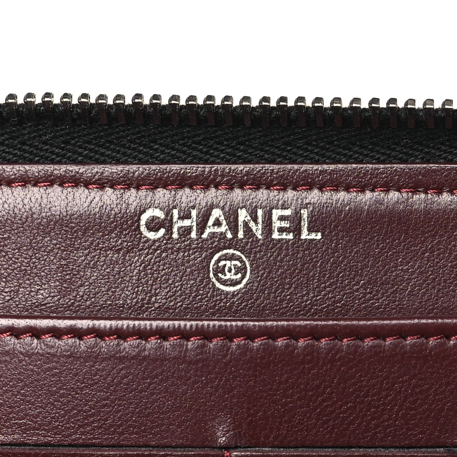Chanel Lambskin Quilted Large Gusset Zip Around Wallet Black 6 of 10