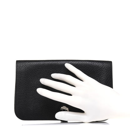 Hermes Togo Dogon Duo Wallet Black 2 of 7