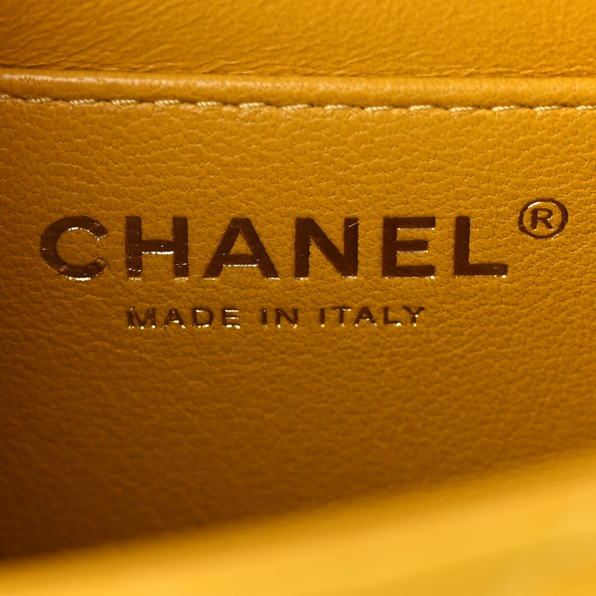 Chanel Lambskin Quilted Mini Top Handle Rectangular Flap Yellow 6 of 11