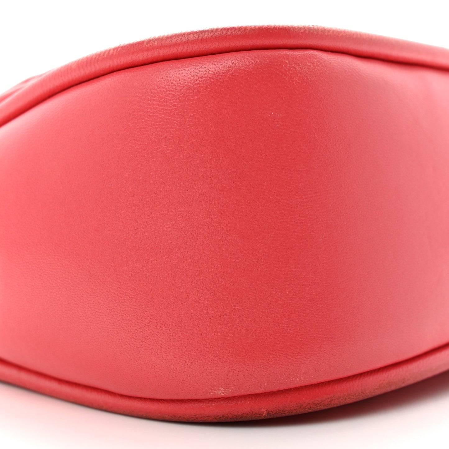 Lambskin Reverse Chevron Quilted Round Top Handle Flap Bright Pink