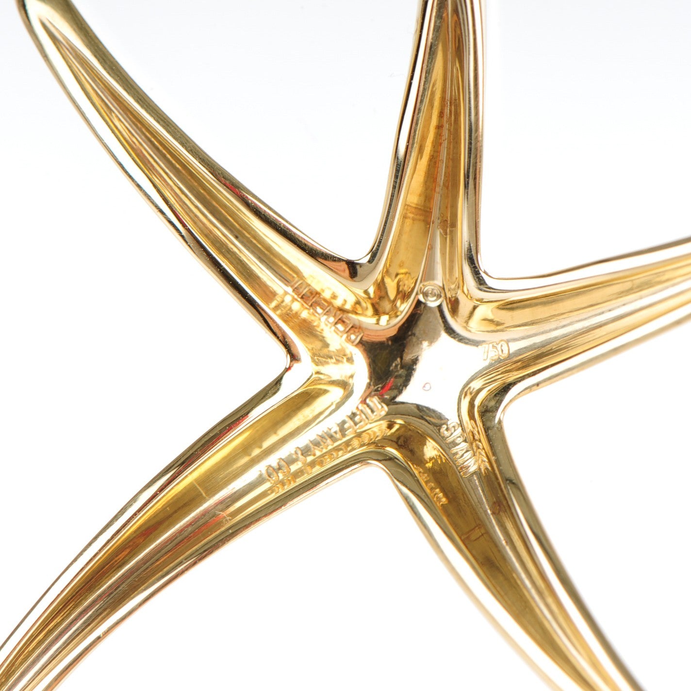 18K Yellow Gold 47mm Elsa Peretti Starfish Pendant Necklace