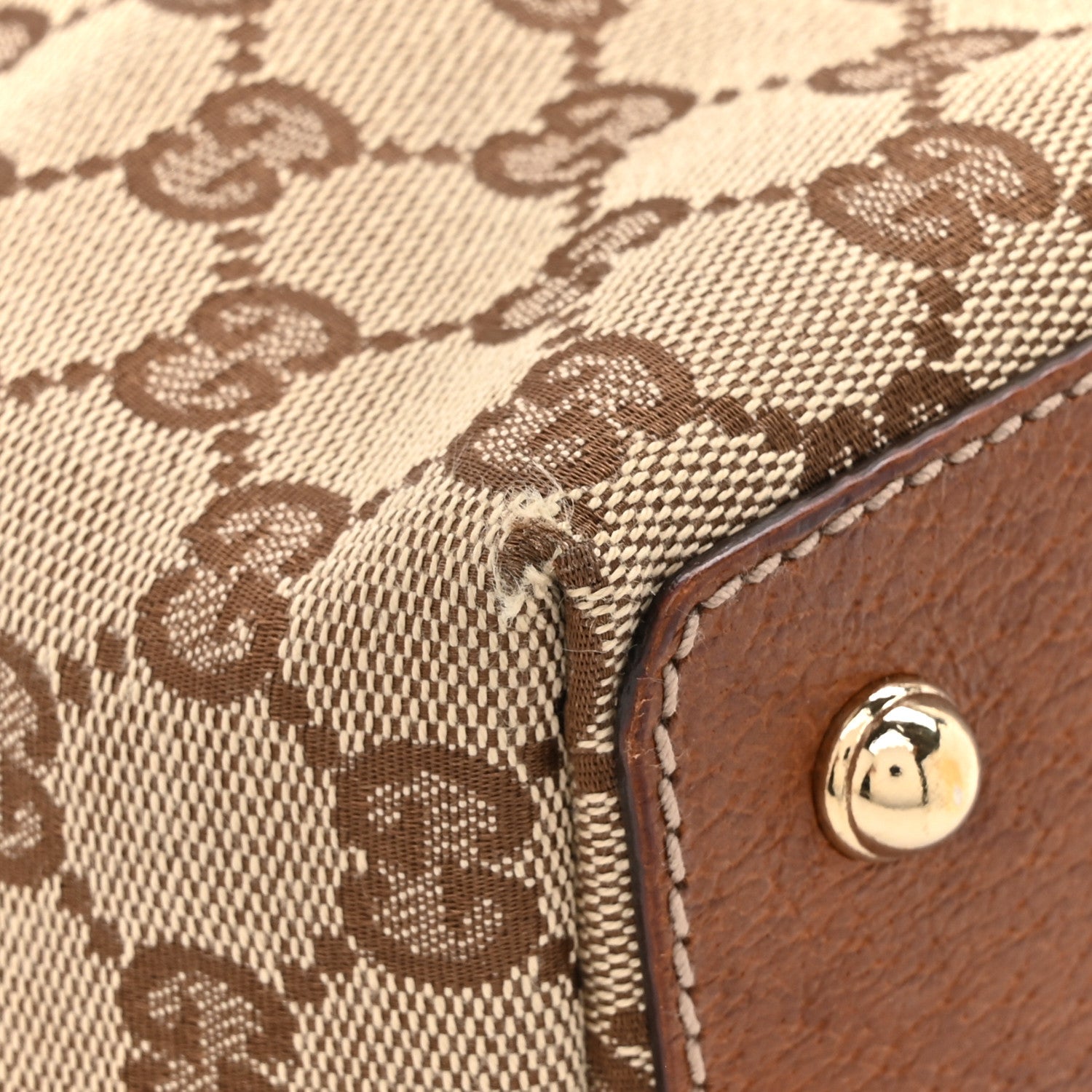 Gucci Monogram Bamboo Handle Bag Brown 11 of 15