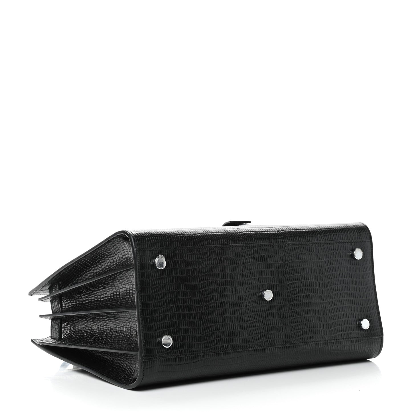 Lizard Embossed Calfskin Small Sac De Jour Black