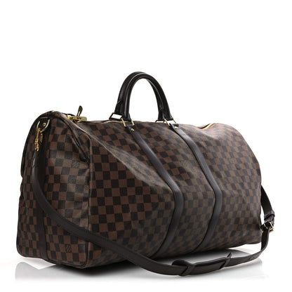 Louis Vuitton Damier Ebene Keepall Bandouliere 55 2 of 13