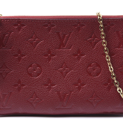 Louis Vuitton Empreinte Double Zip Pochette Cherry Berry 10 of 11