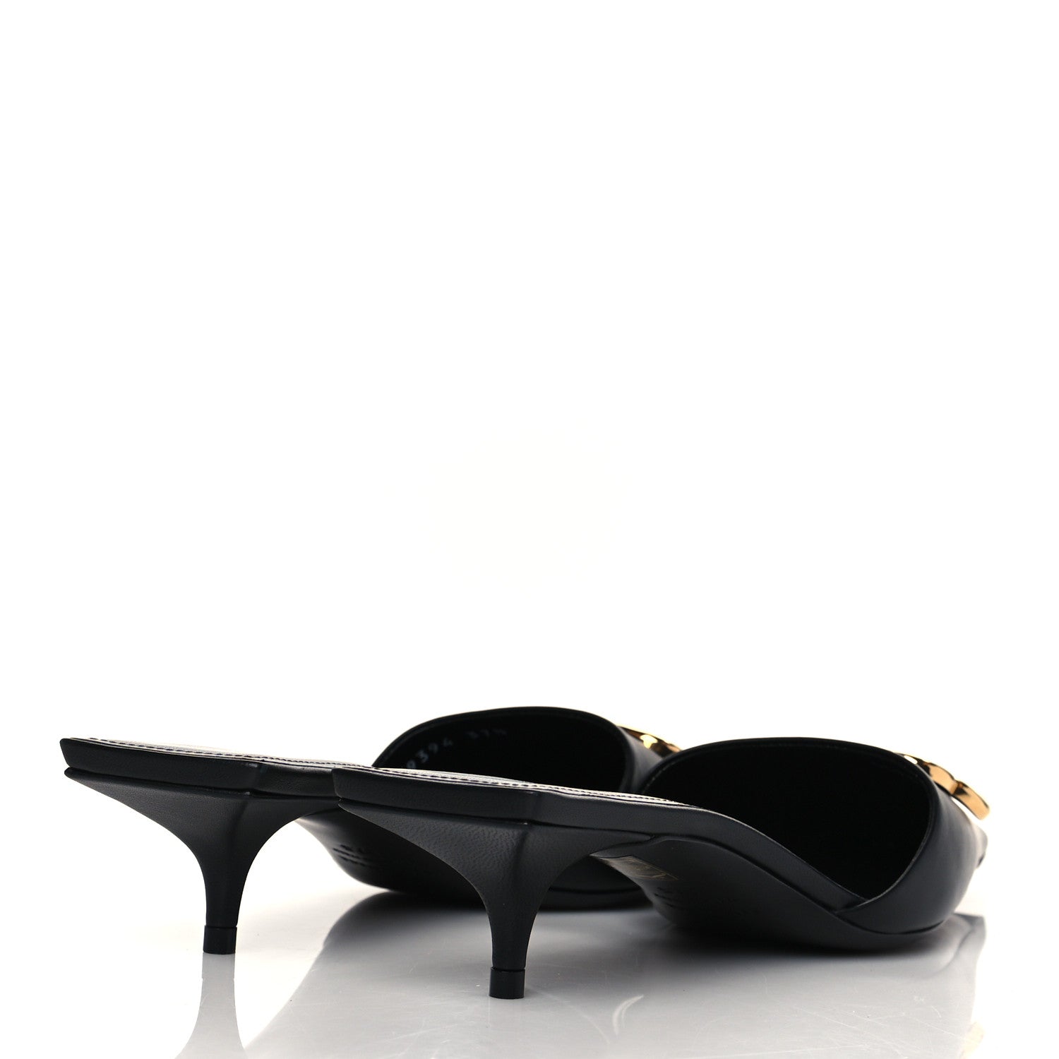 Balenciaga Soft Nappa BB Square Knife Pointed Toe 40mm Mules 38 Black 4 of 10