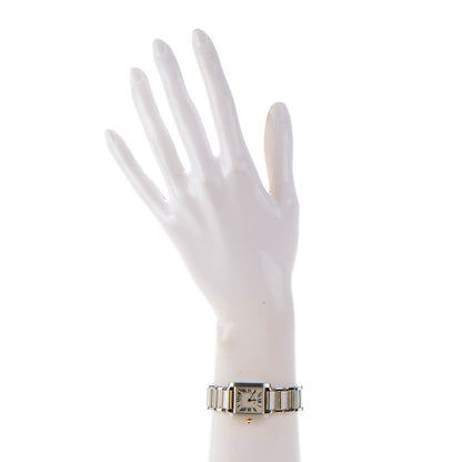 Cartier Stainless Steel 18K Yellow Gold 20mm Tank Francaise Quartz Watch 2 of 8
