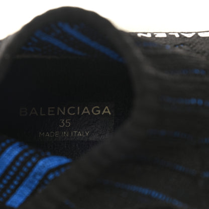 Balenciaga Ribbed Effect Knit Hi Speed Sneakers 35 Black Bleu 8 of 8