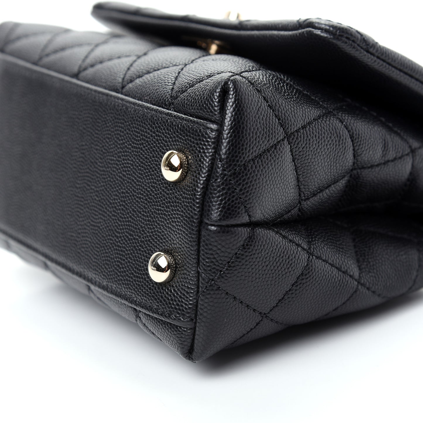 Caviar Quilted Extra Mini Coco Handle Flap Black