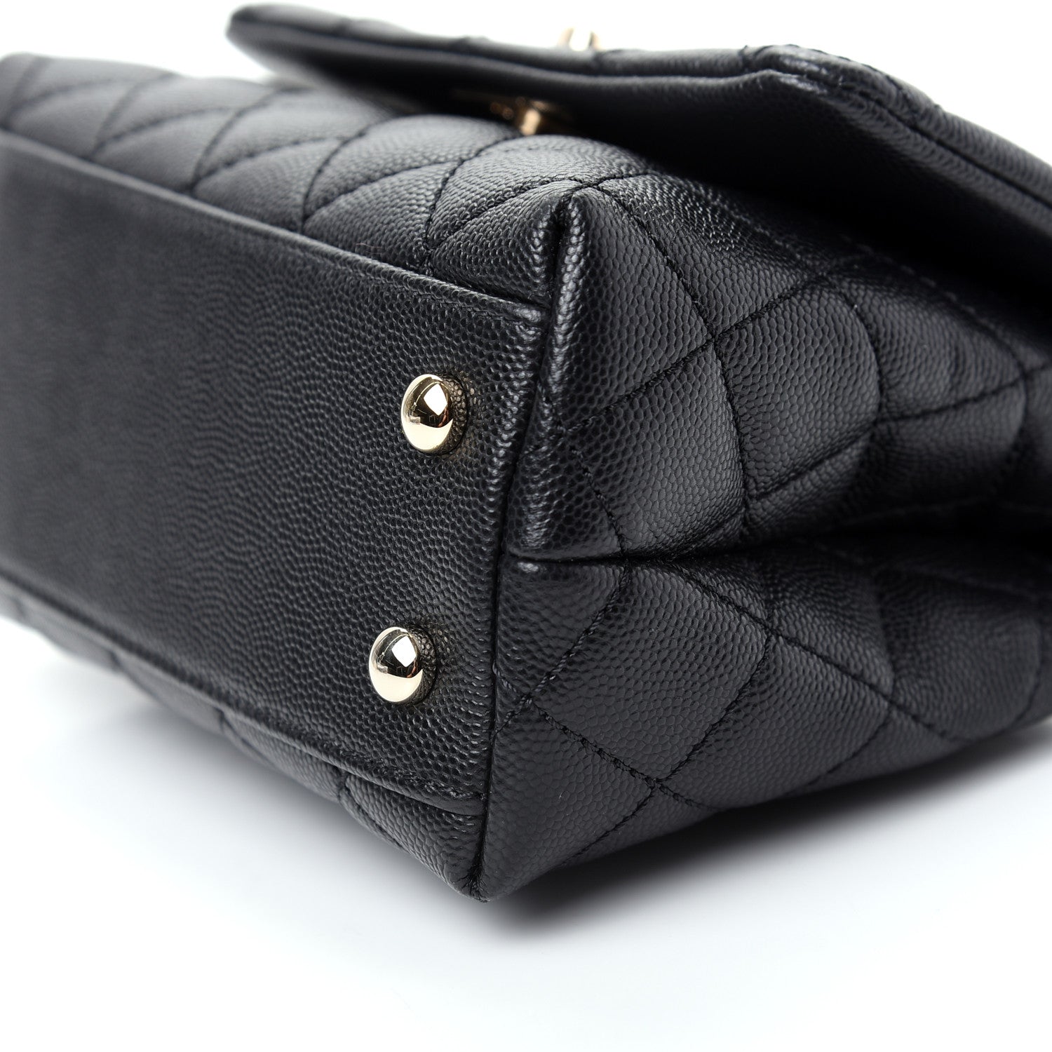 Chanel Caviar Quilted Extra Mini Coco Handle Flap Black 7 of 9