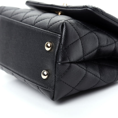 Chanel Caviar Quilted Extra Mini Coco Handle Flap Black 7 of 9