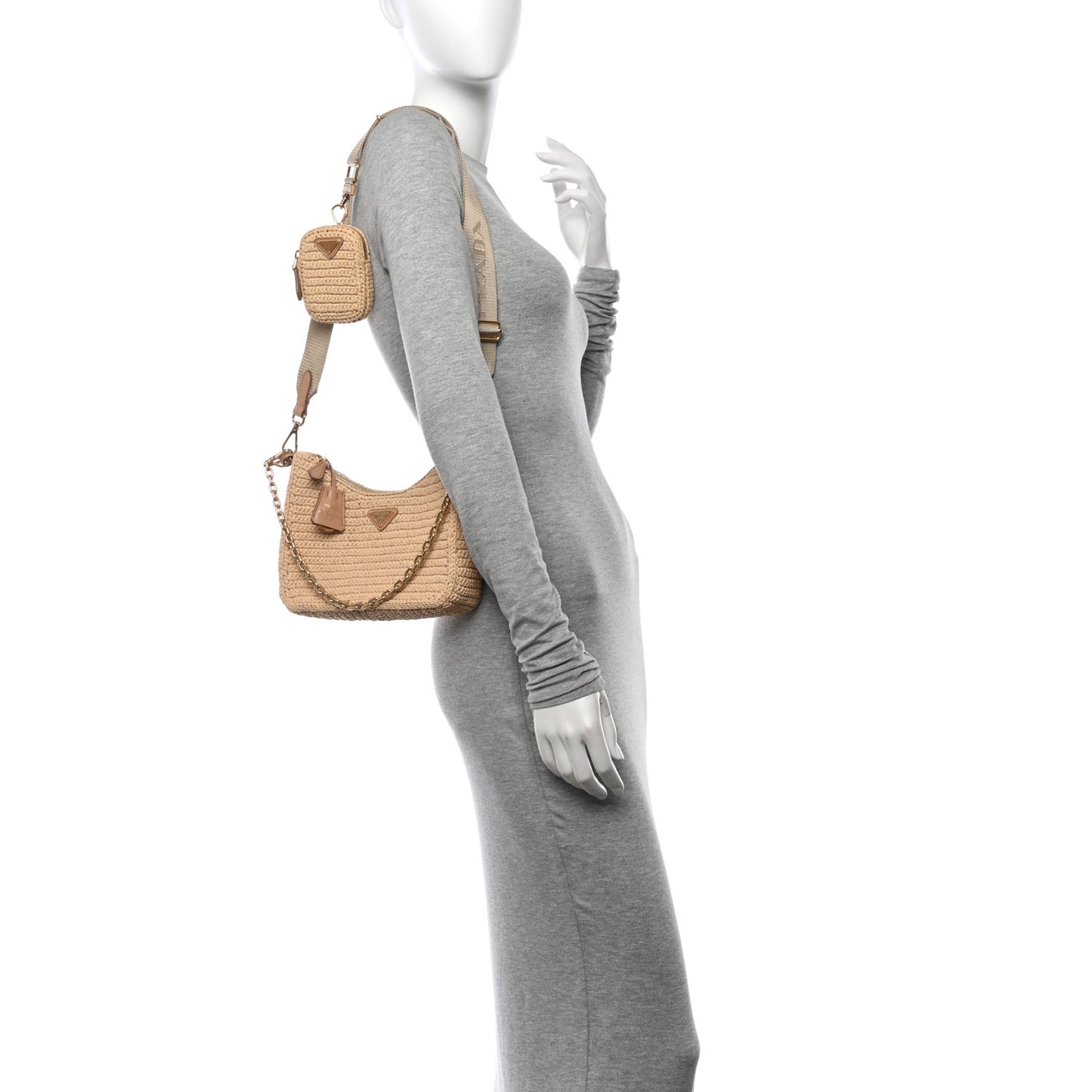 Yarn Raffia Effect Crochet Re-Edition 2005 Shoulder Bag Naturale