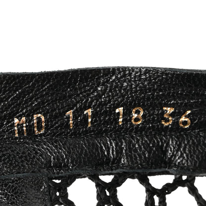 Christian Dior Suede Laminated Resille Naughtily-D 30mm Ankle Boots 36 Black Gold 9 of 13