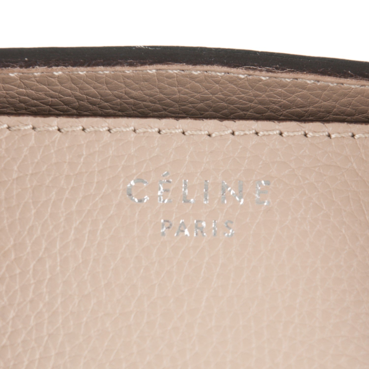 Celine Drummed Calfskin Mini Luggage Dune 6 of 9
