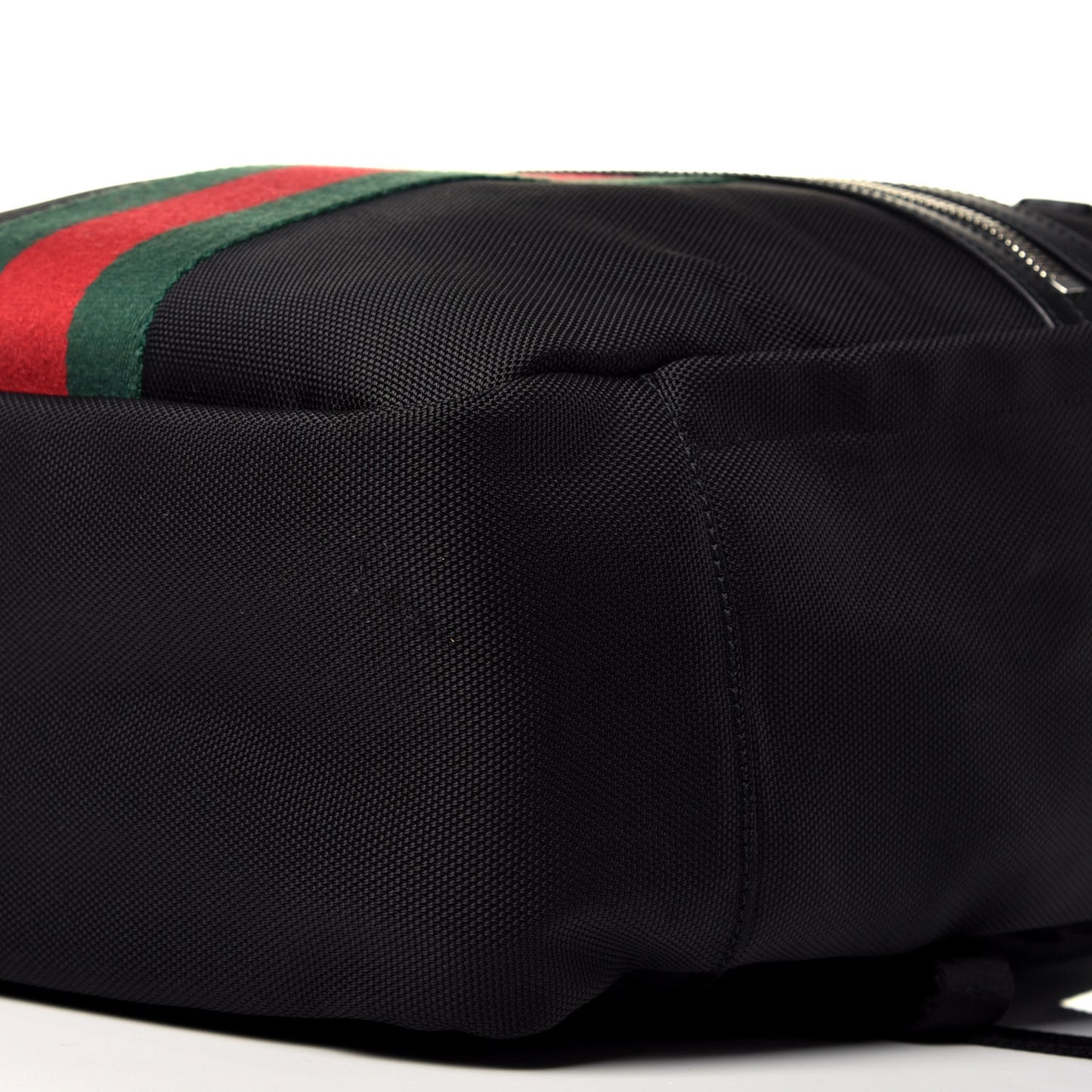 Techno Canvas Appia Calfskin Web Tote Backpack Black
