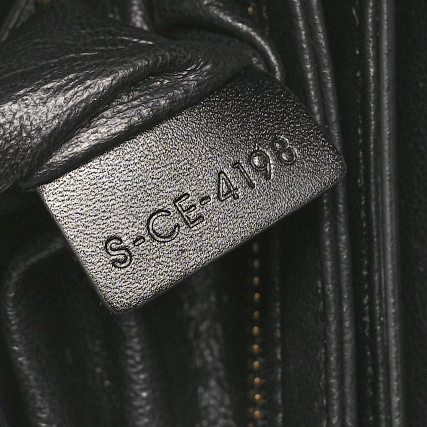 Shiny Calfskin Medium C Bag Black