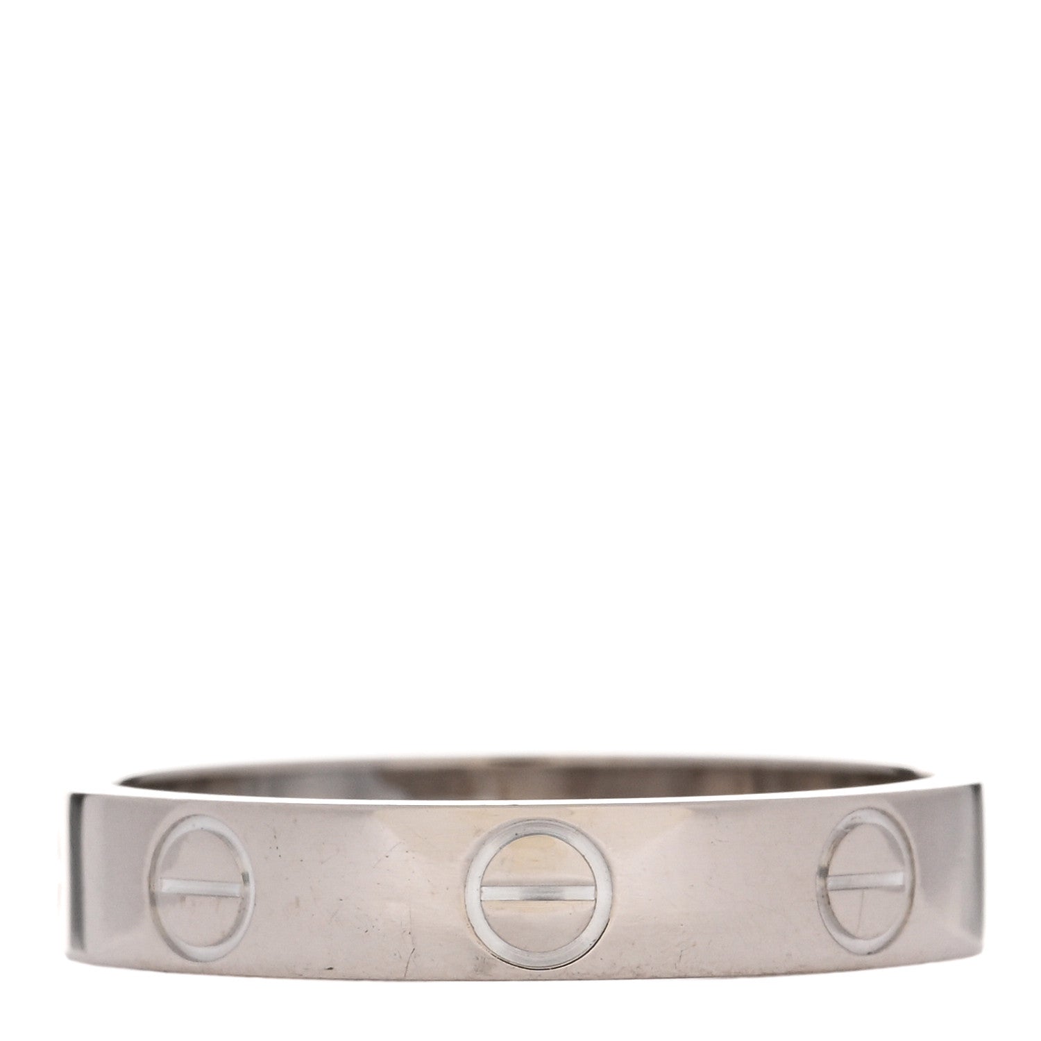 Cartier 18K White Gold 3.5mm LOVE Wedding Band Ring 52 6 3 of 4