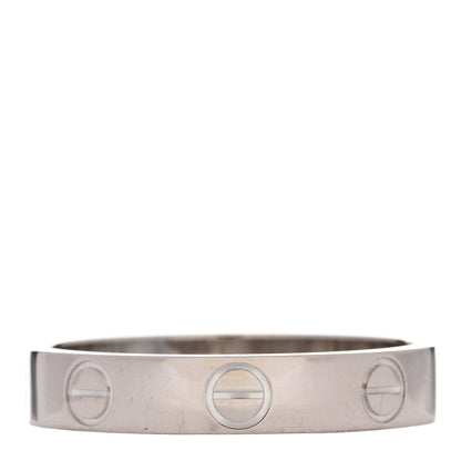 Cartier 18K White Gold 3.5mm LOVE Wedding Band Ring 52 6 3 of 4