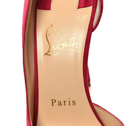 Christian Louboutin Veau Velour Iriza 100 Pumps 37 Red 7 of 8