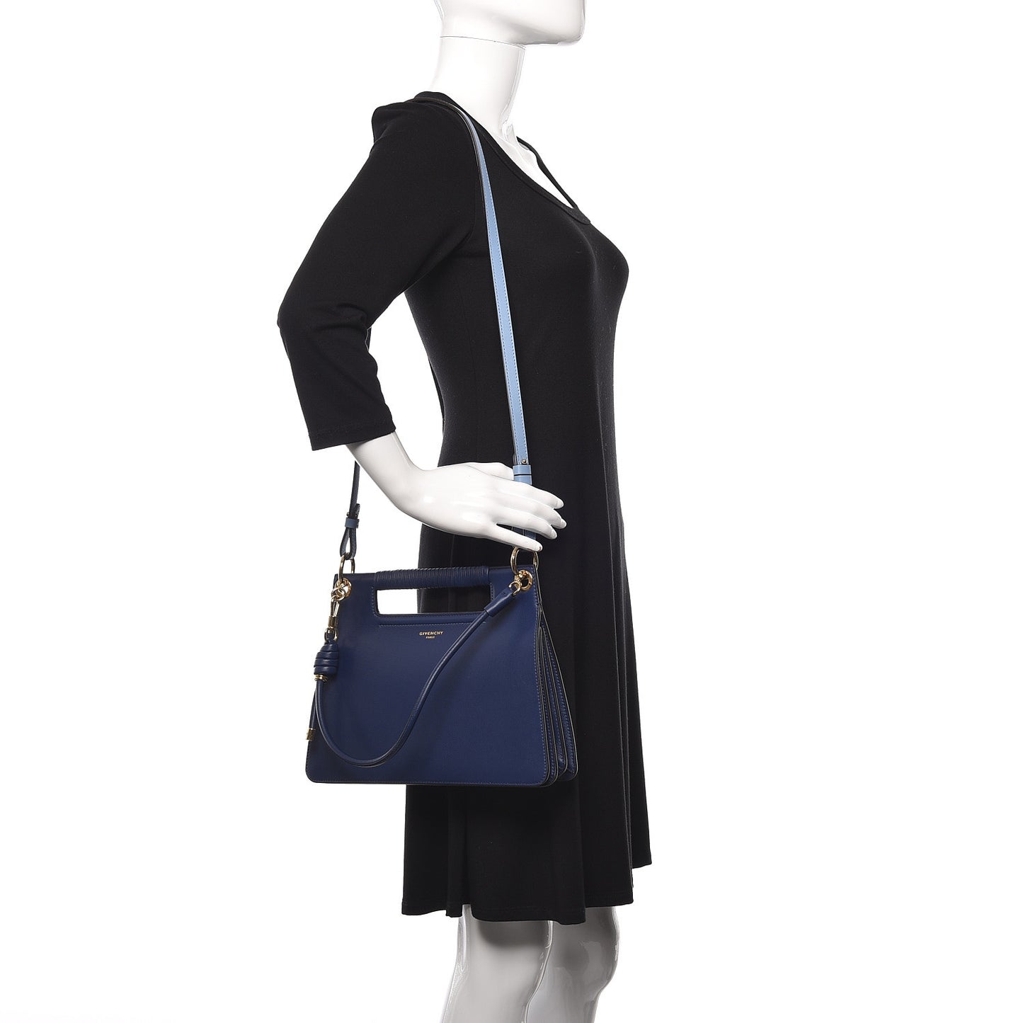Calfskin Medium Whip Top Handle Crossbody Royal Blue