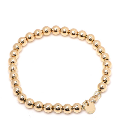 Tiffany 18K Yellow Gold 5.5mm HardWear Ball Bracelet 3 of 6