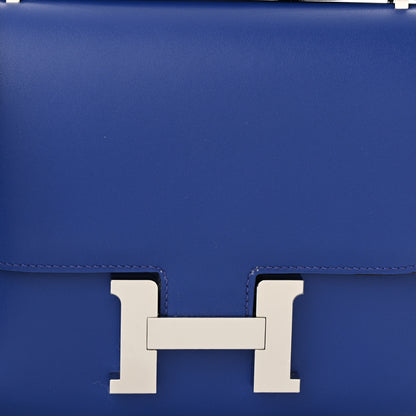 Hermes Tadelakt Constance 18 Bleu Electrique 8 of 11
