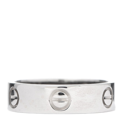 Cartier 18K White Gold 5.5mm LOVE Ring 56 7.5 1 of 4