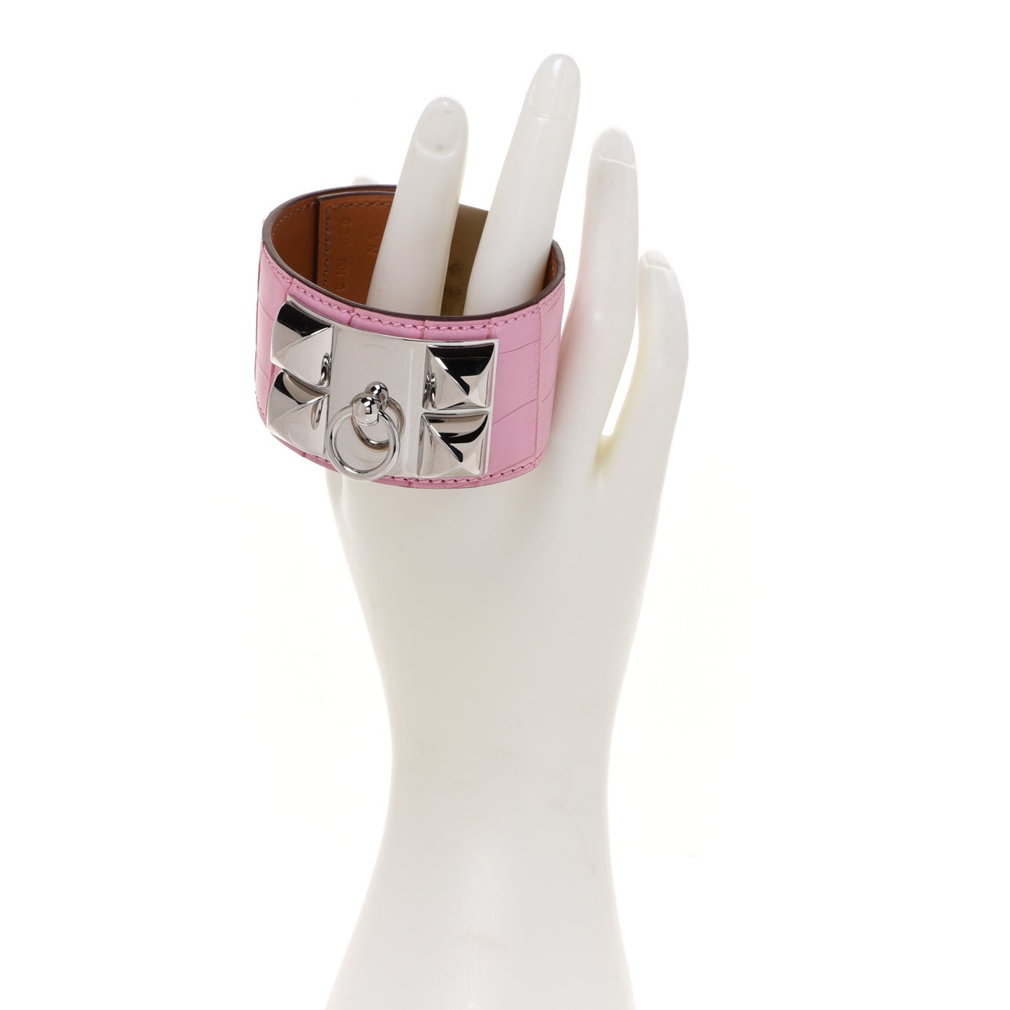 Matte Alligator Collier De Chien CDC Bracelet T3 5P Pink