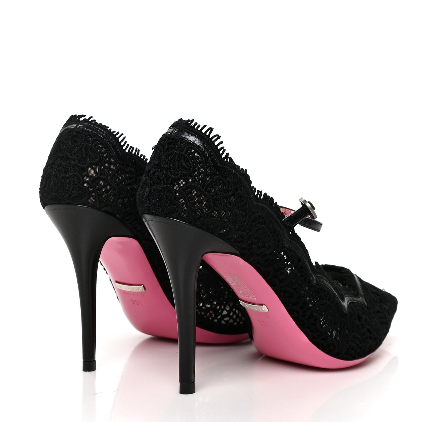 Lace Pizzo Venice Pumps 39.5 Black