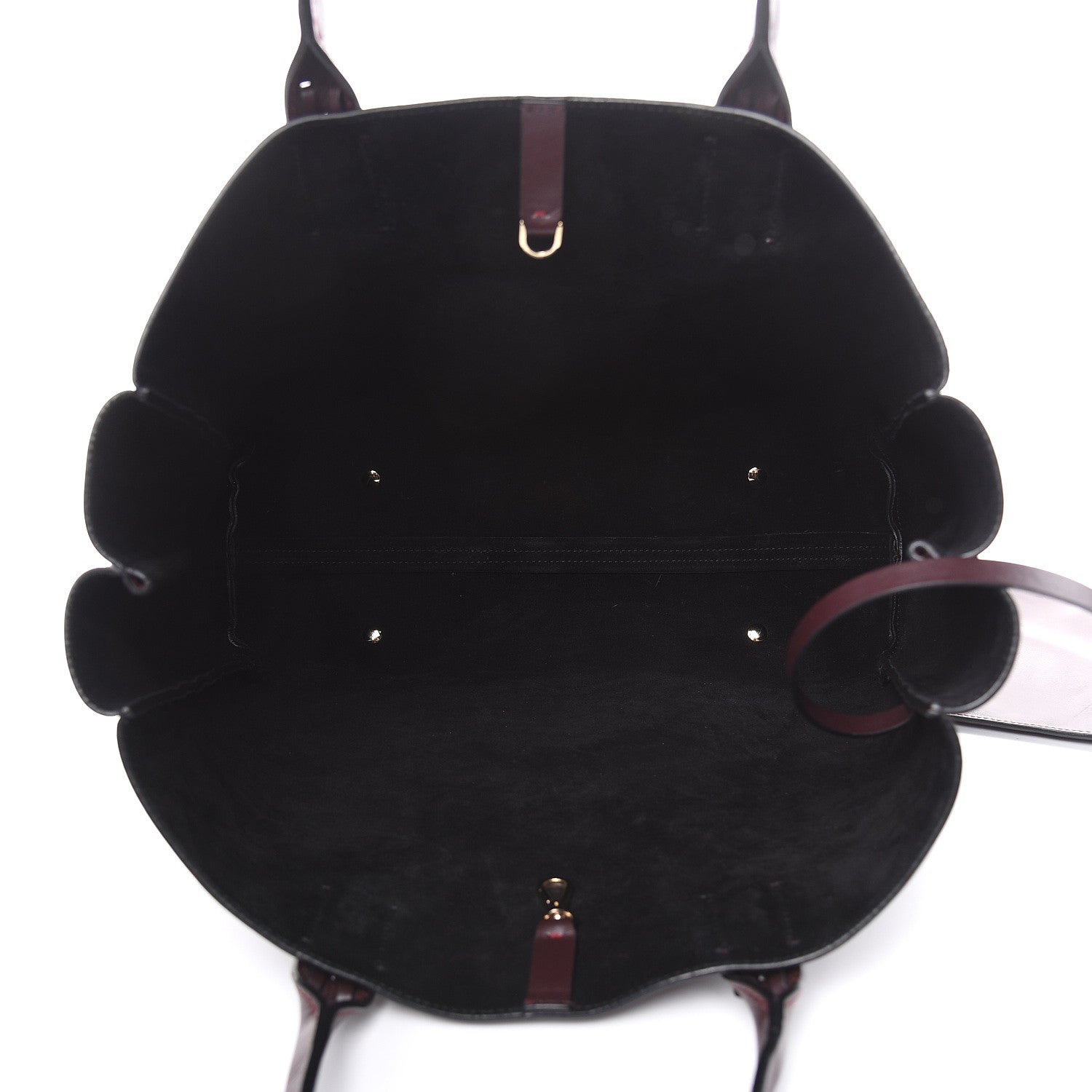 Lanvin Smooth Calfskin Small Fringe Shopper Tote Aubergine 5 of 14