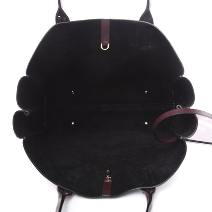 Lanvin Smooth Calfskin Small Fringe Shopper Tote Aubergine 5 of 14