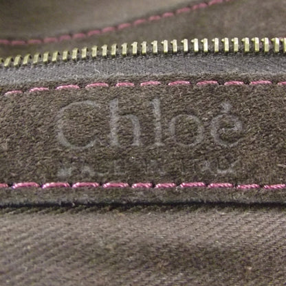 Chloe Calfskin Suede Silverado Shoulder Bag Bordeaux 8 of 13