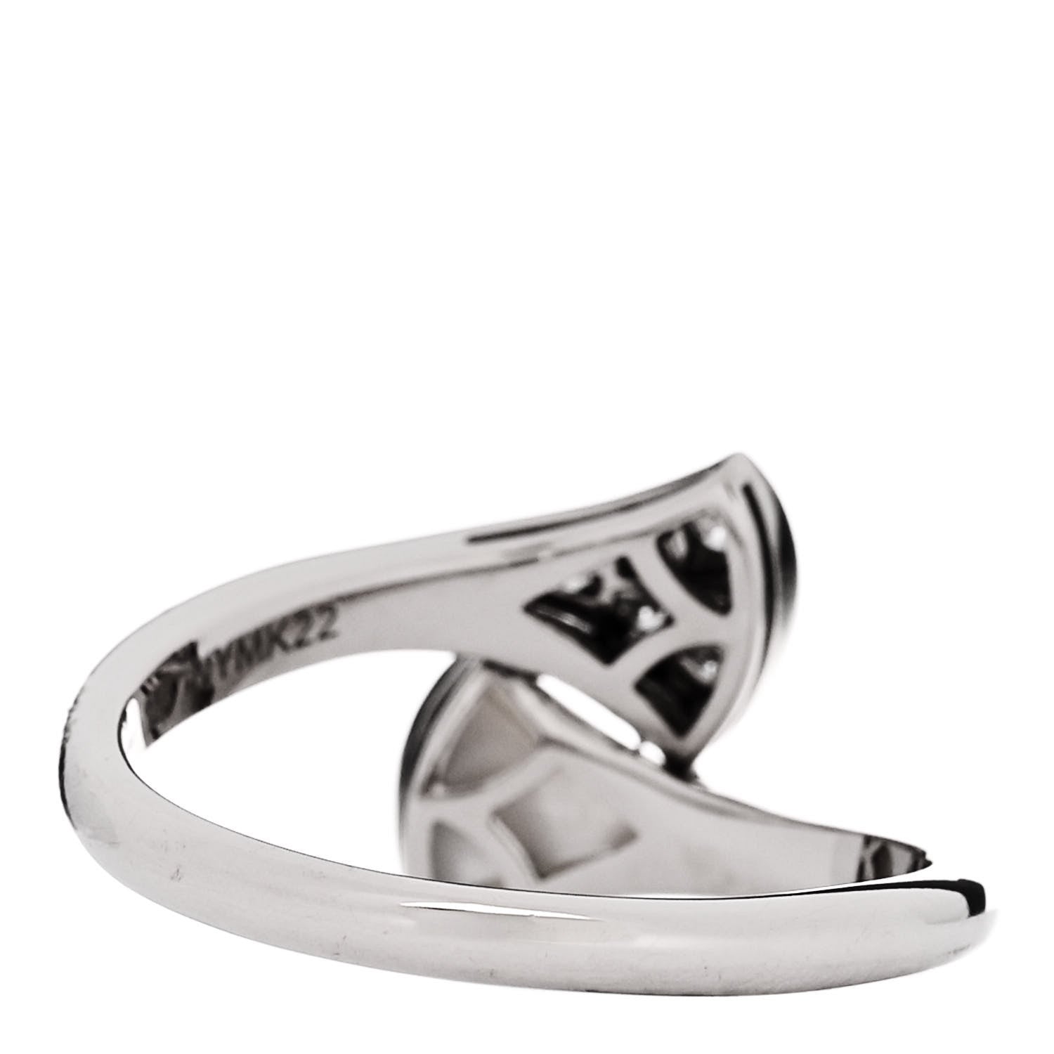 Bulgari 18K White Gold Mother of Pearl Diamond Divas' Dream Ring 54 7 3 of 6