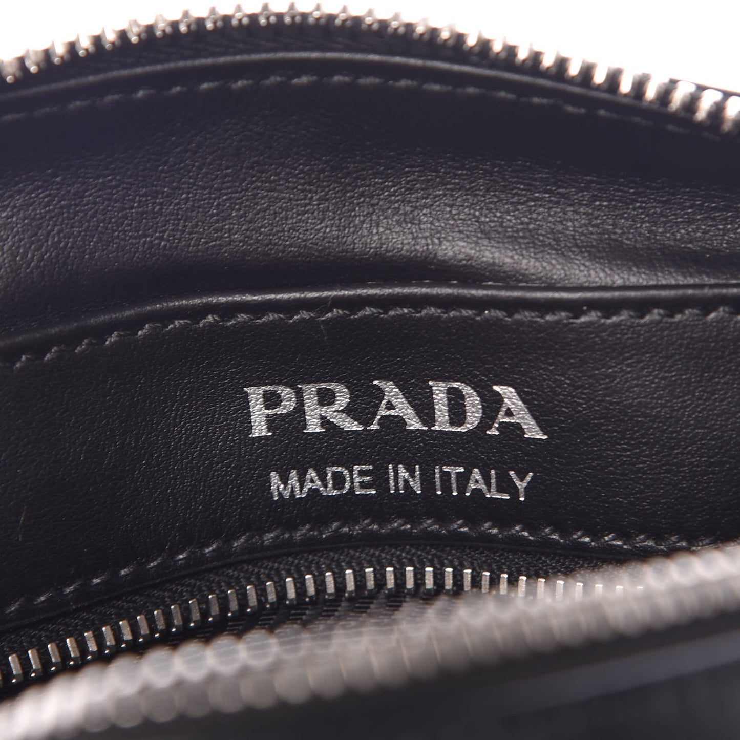 PRADA City Calfskin Racing Logo Camera Bag Black Fuxia