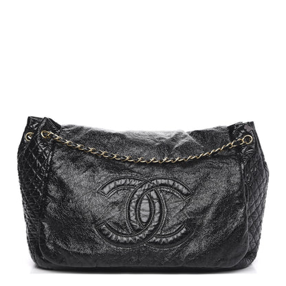 Chanel Vinyl XXL Rock and Chain Flap Black 1 of 12