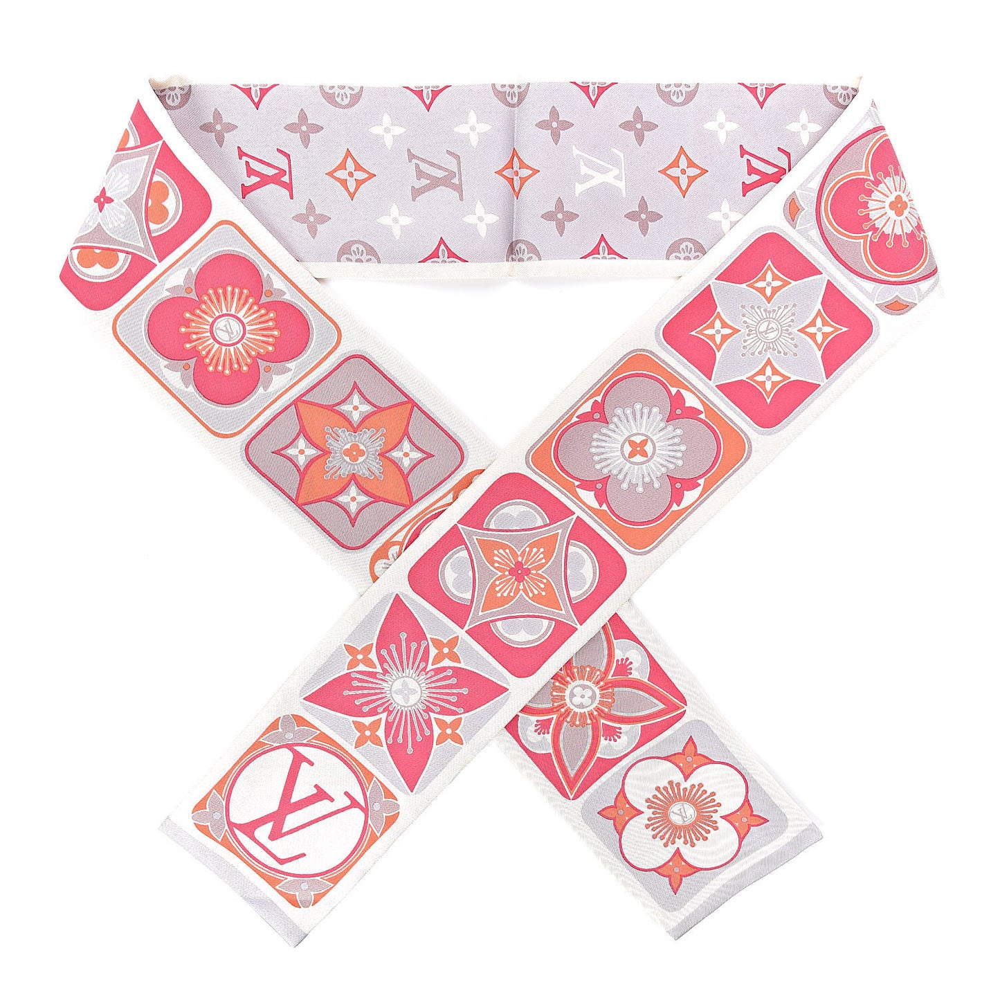 Silk Kamonogram Bandeau Corail