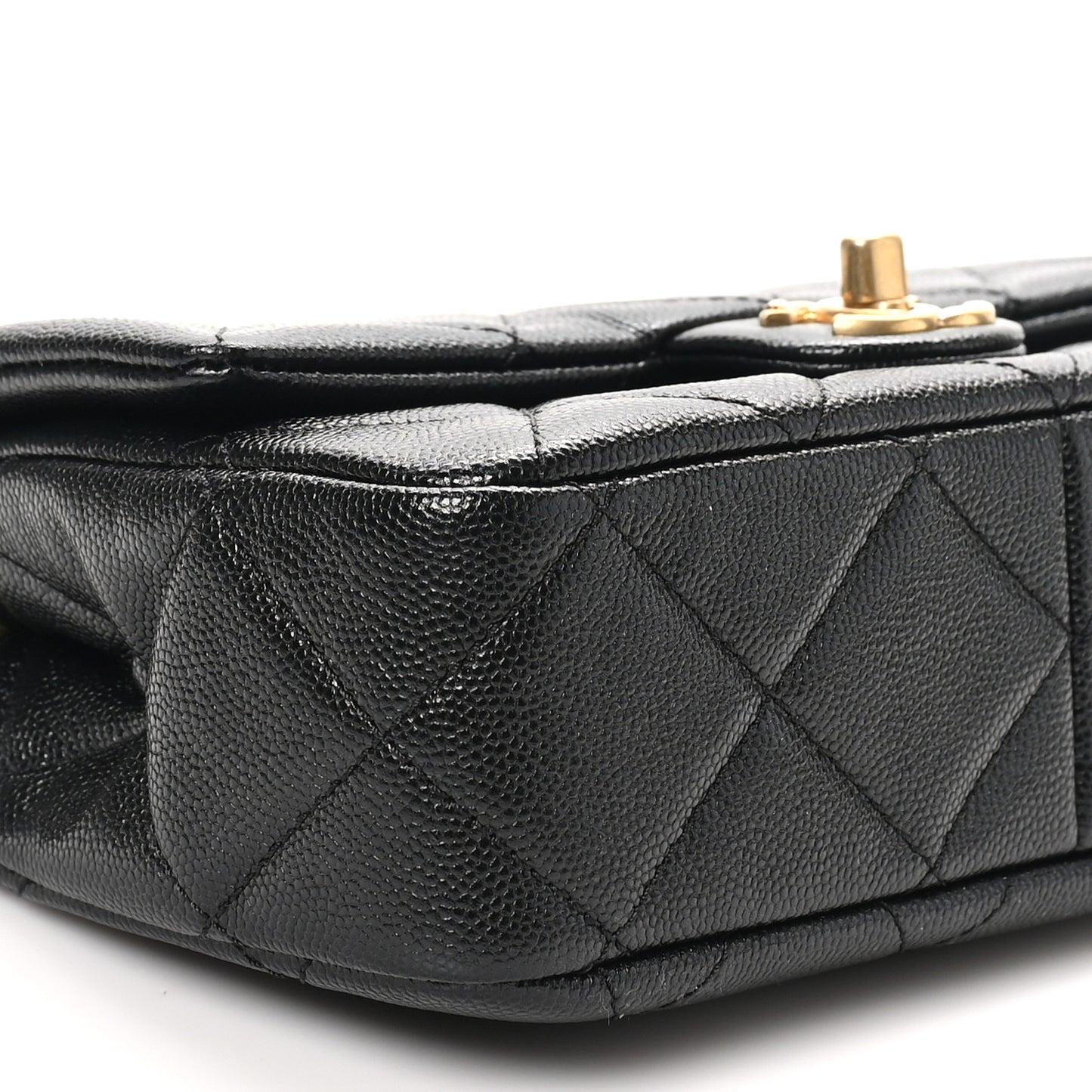 Caviar Quilted Funky Match Mini Flap Black