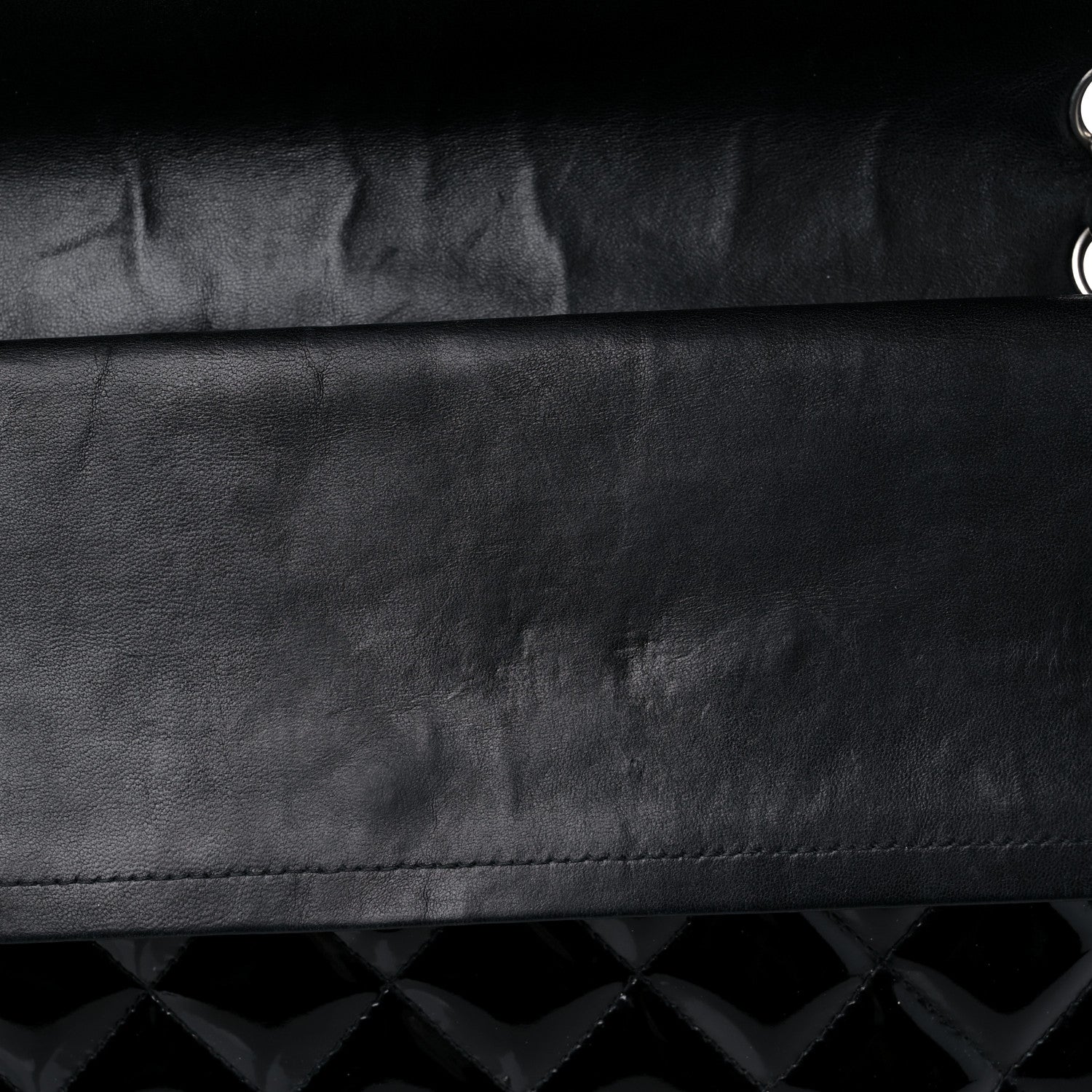 Chanel Patent Quilted Maxi Double Flap Black 12 of 14