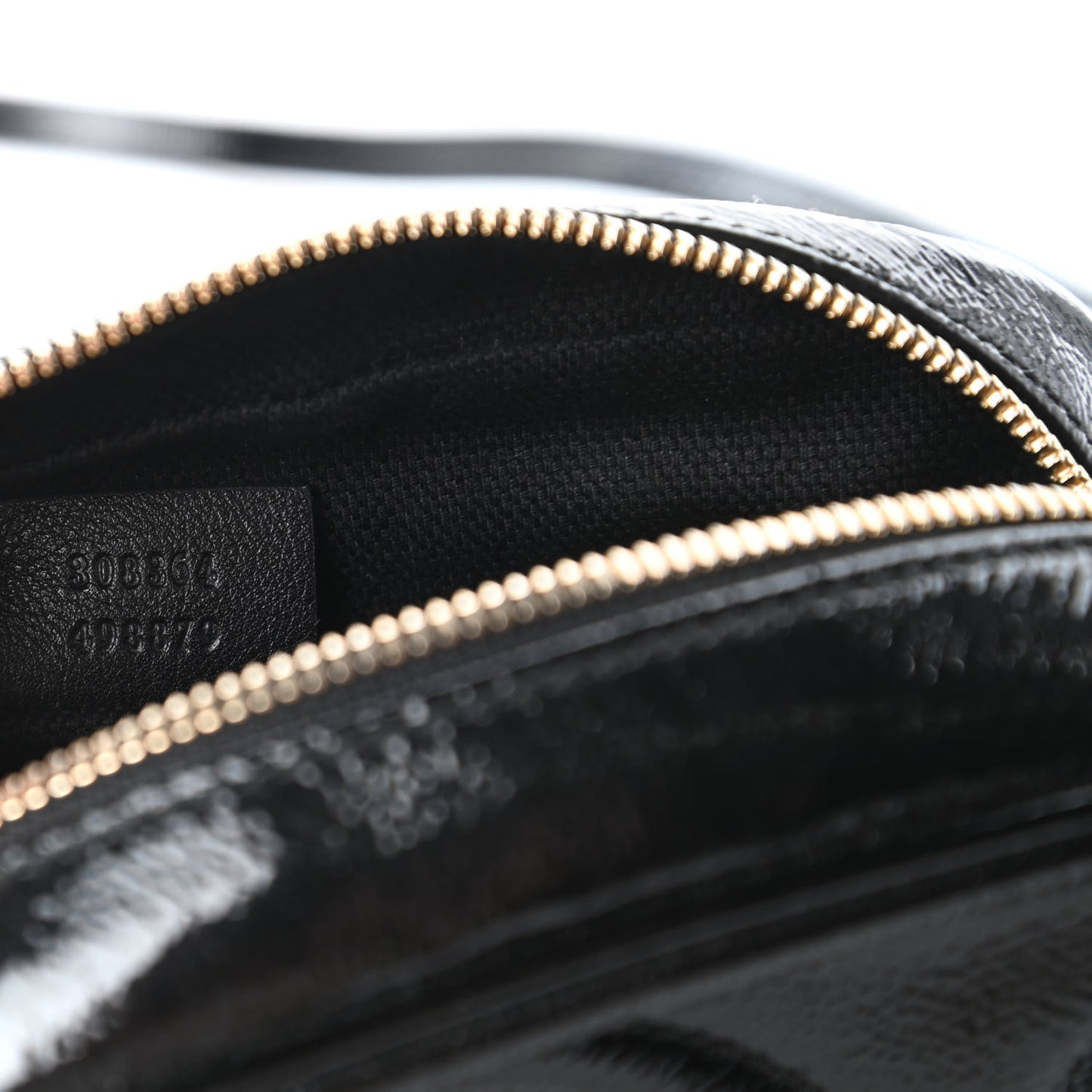 Soft Patent Small Soho Disco Bag Black