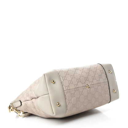 Gucci Guccissima Heart Bit Charm Top Handle Tote Off White 4 of 19