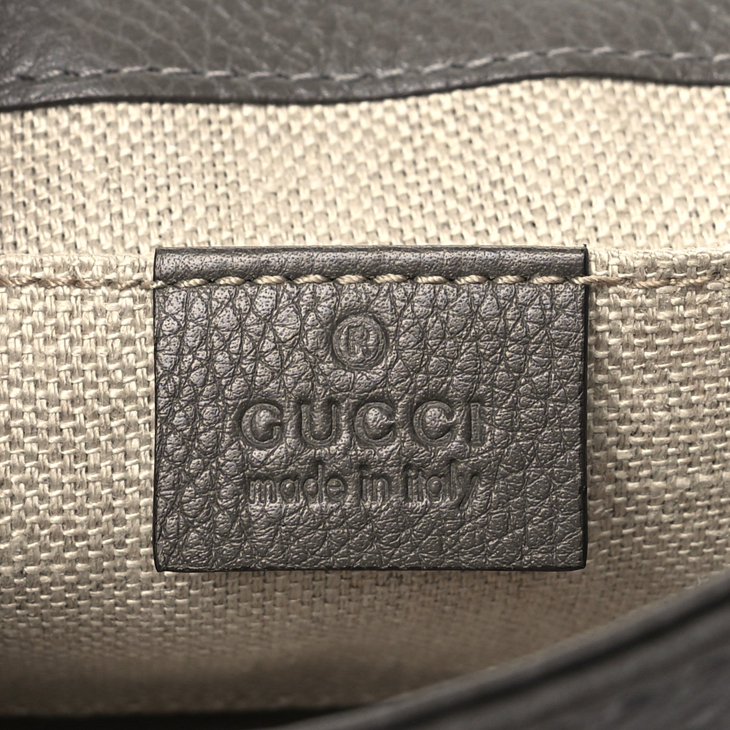 Gucci Snakeskin Calfskin Embossed Greenwich Clutch Grey 6 of 10