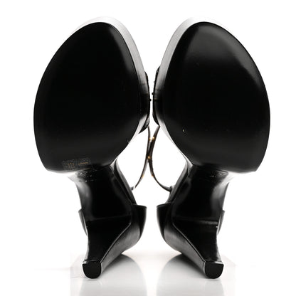 Louis Vuitton Patent Monogram Afterglow Platform Sandals 40 Black 5 of 9