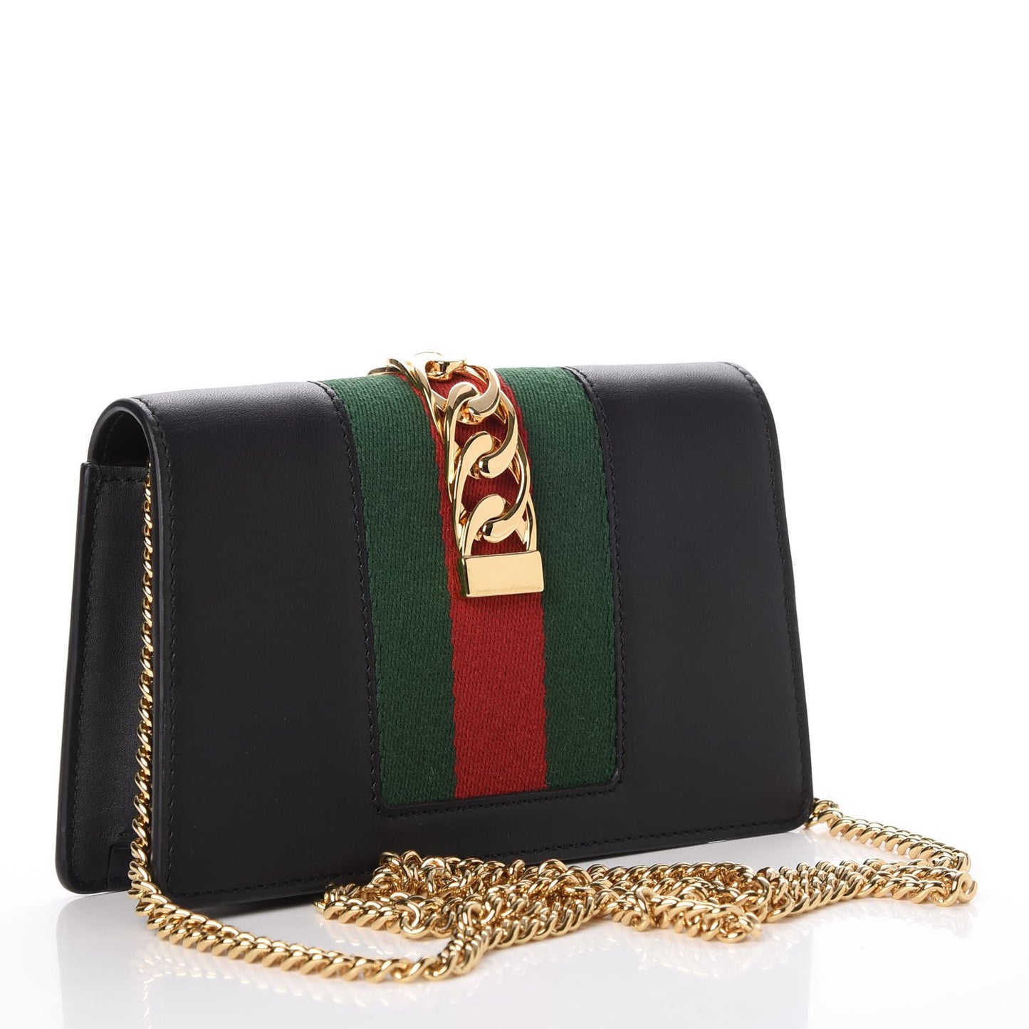 Calfskin Super Mini Sylvie Chain Shoulder Bag Black