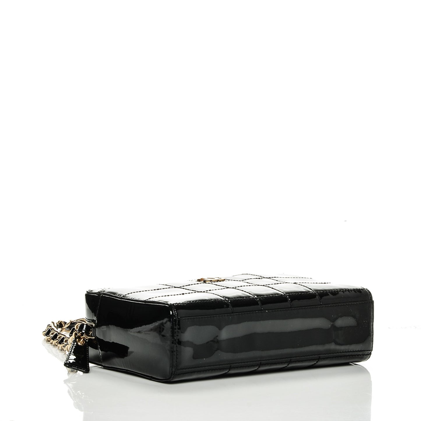 Patent Square Quilted Camera Case Black