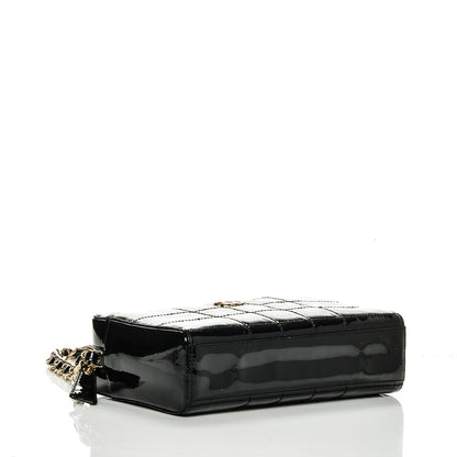 Chanel Patent Square Quilted Camera Case Black 4 of 7