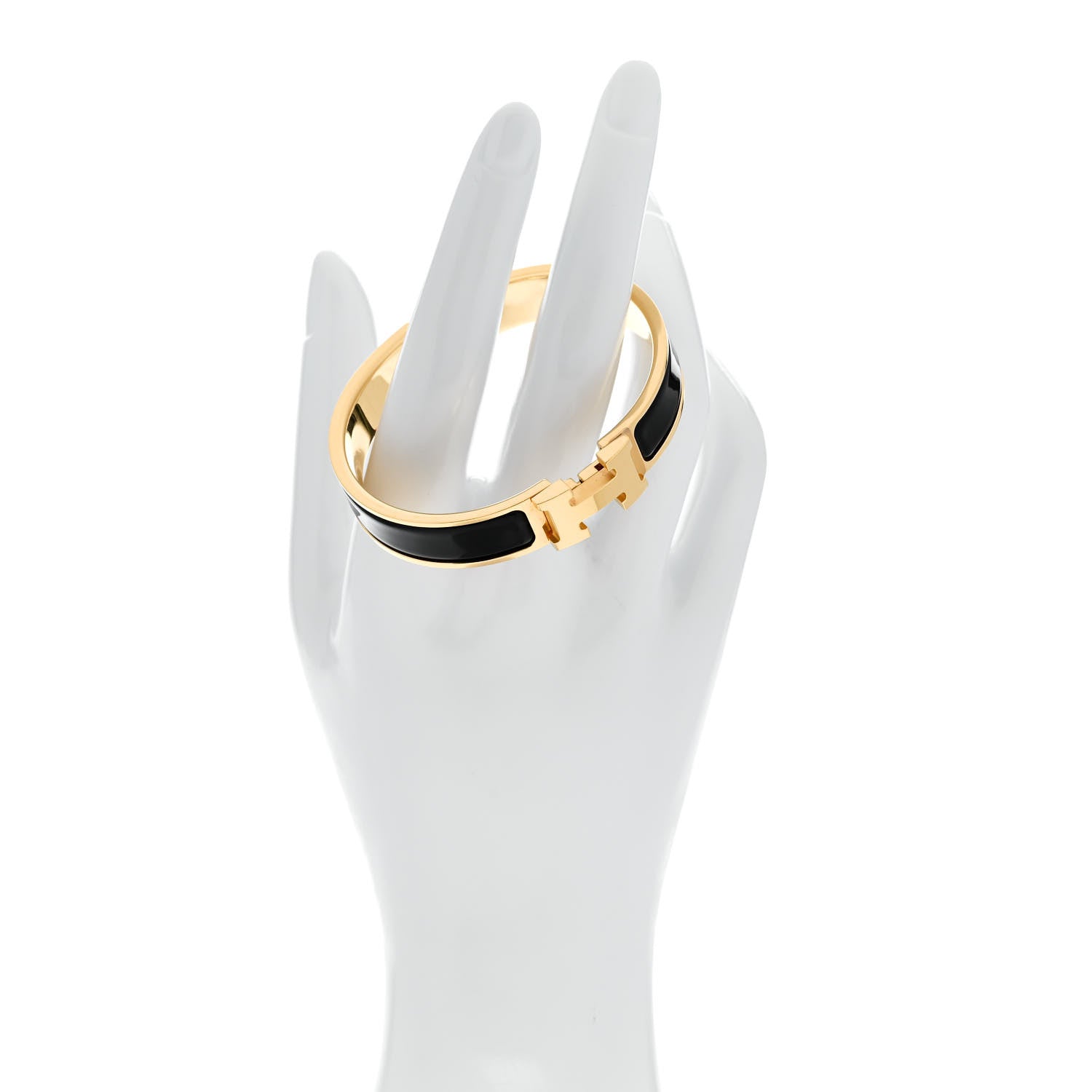 Hermes Enamel Narrow Clic Clac H Bracelet PM Black 2 of 5