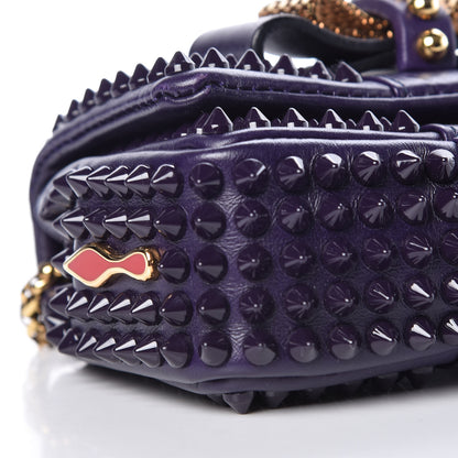 Christian Louboutin Calfskin Spiked Sweety Charity Crossbody Bag Purple 8 of 13