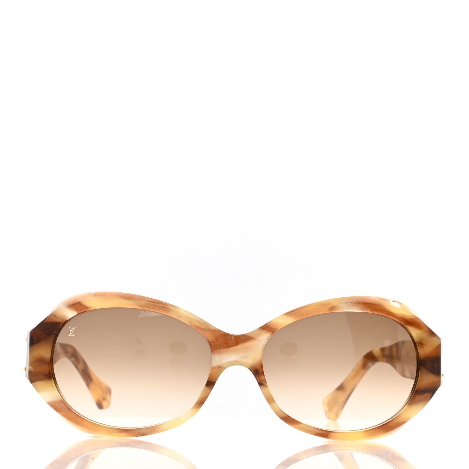 Louis Vuitton Soupcon Rond Sunglasses Z0148W Gold Tortoise 2 of 9