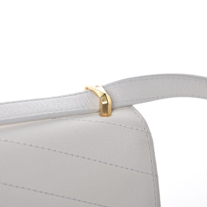 Chanel Calfskin Chevron Quilted Casual Trip Flap White 12 of 13