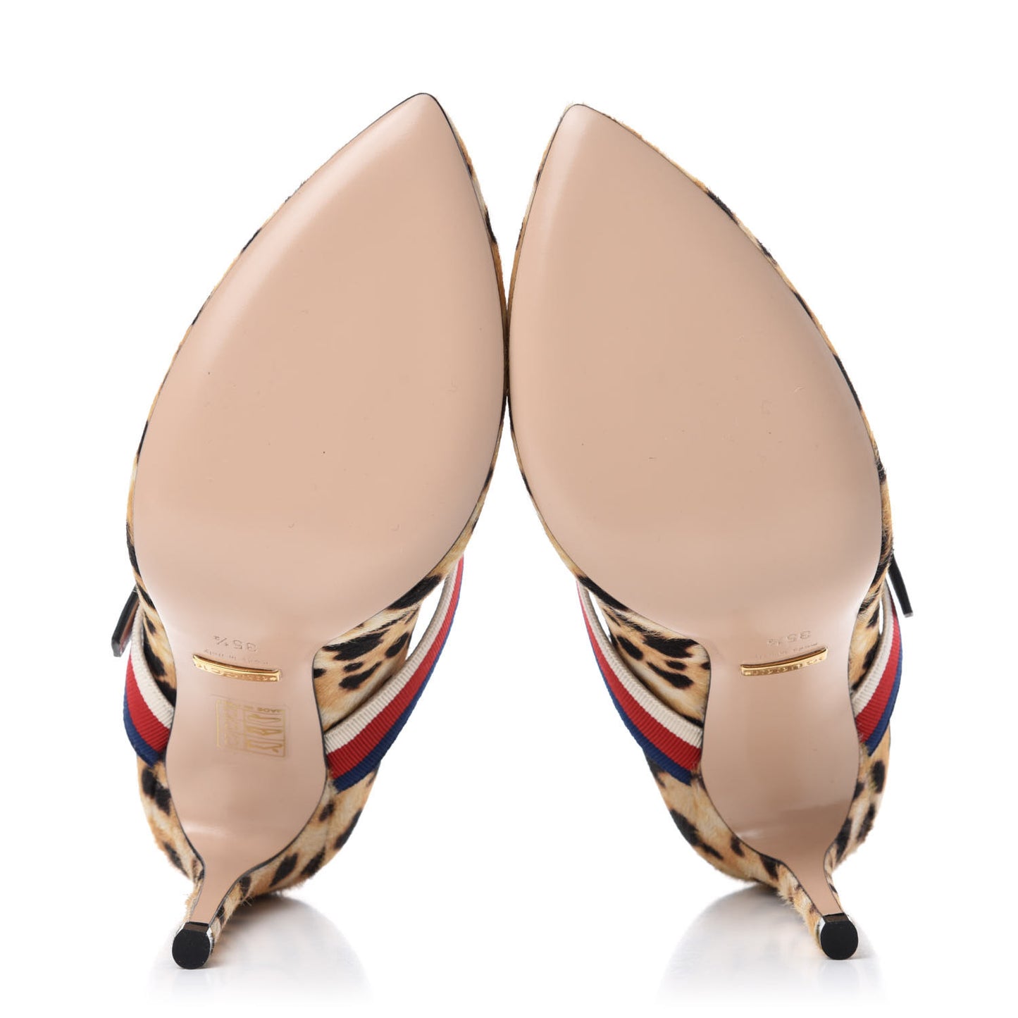 Malaga Kid Leopard Print Pumps 35.5 Natural